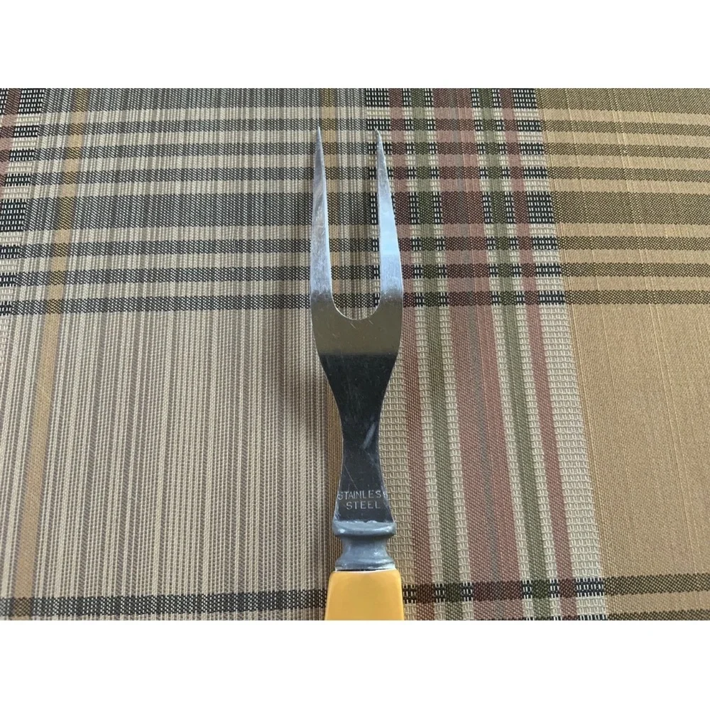 Vintage Sta-Brite Stainless Steel Carving Set